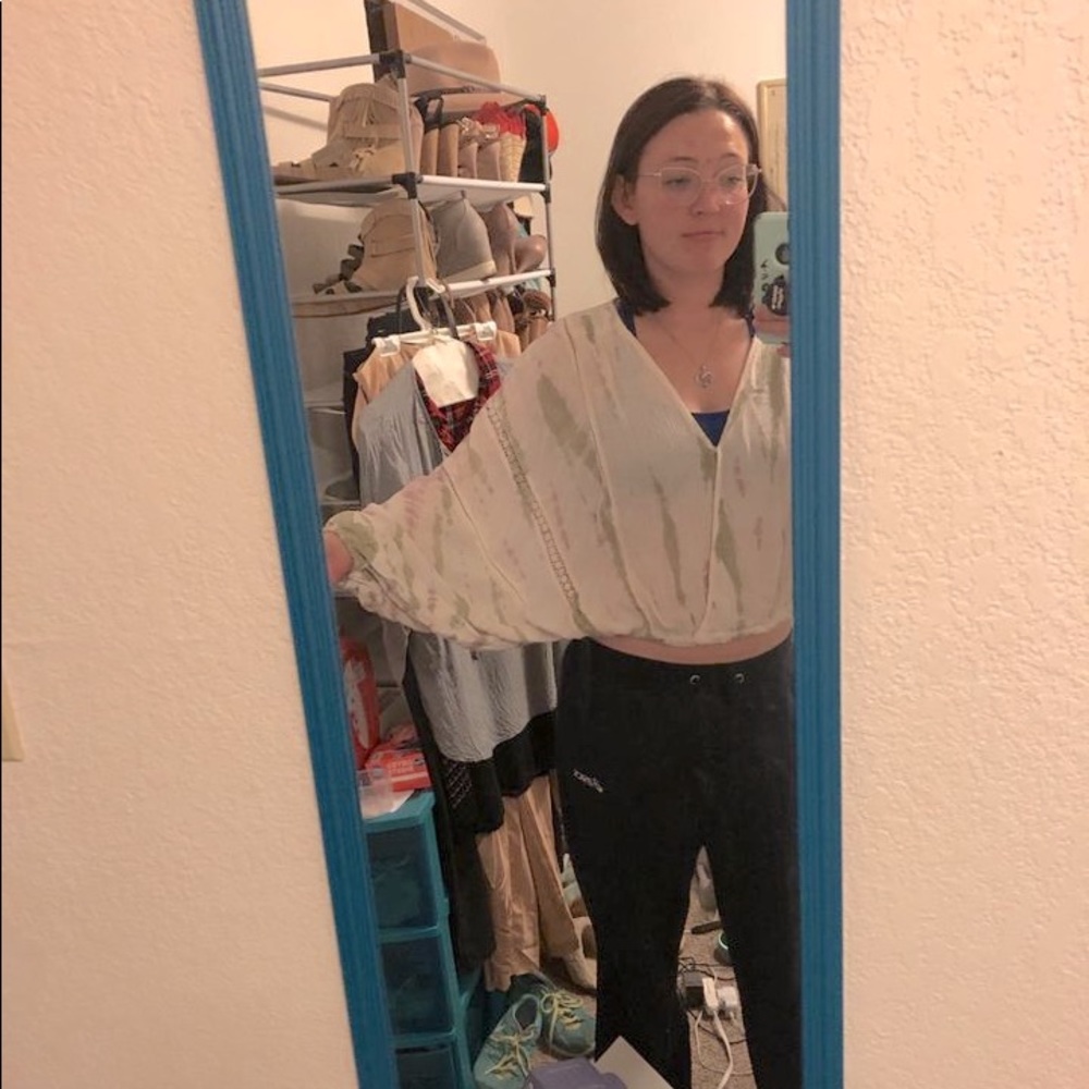 Crop top peasant blouse
